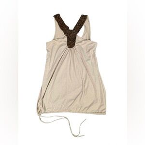 Charlotte Russe Vintage Made in USA Beaded Boho Top Size Large